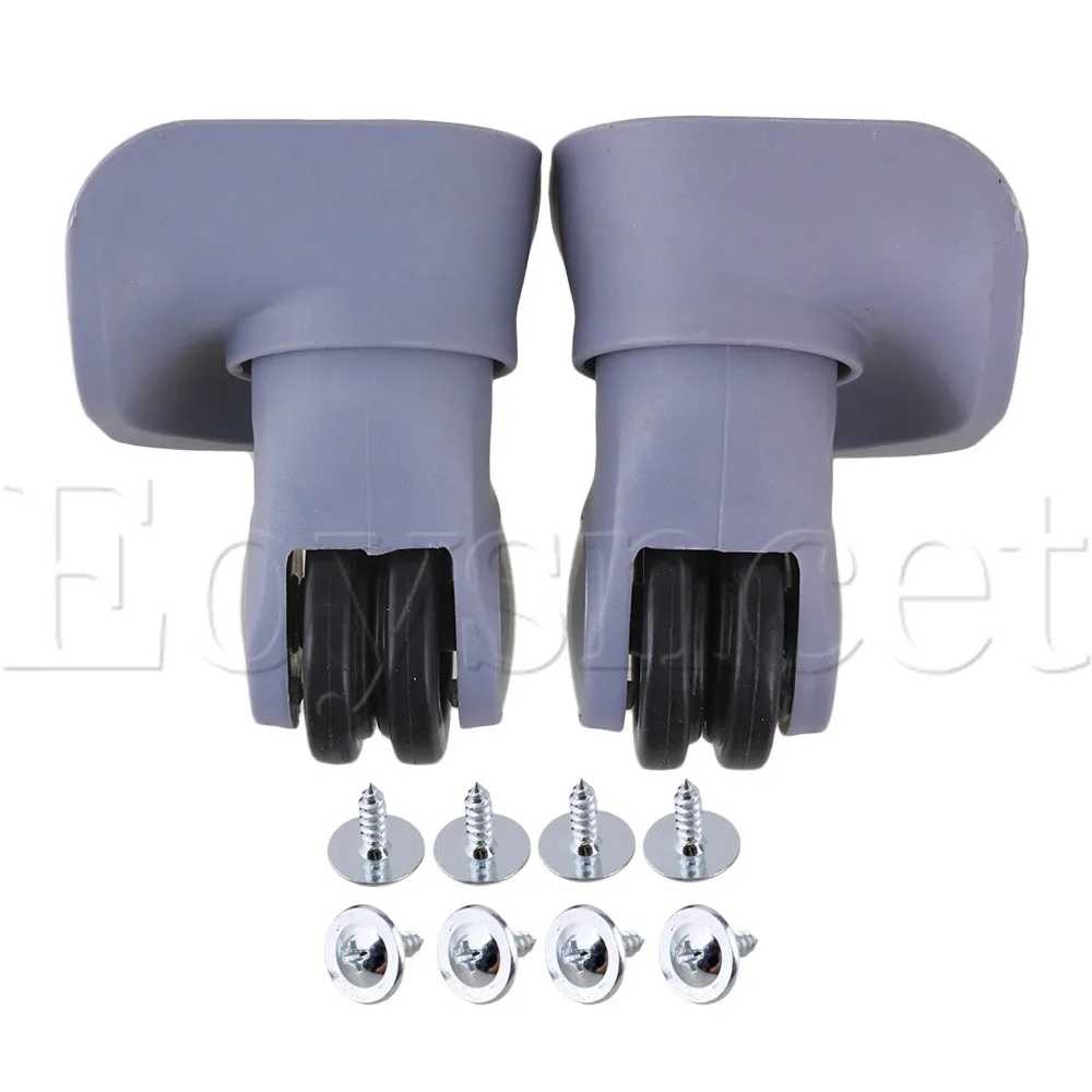 

2x Grey 9.6x9.6x4.9cm DIY Left&Right Luggage Wheels Replacement