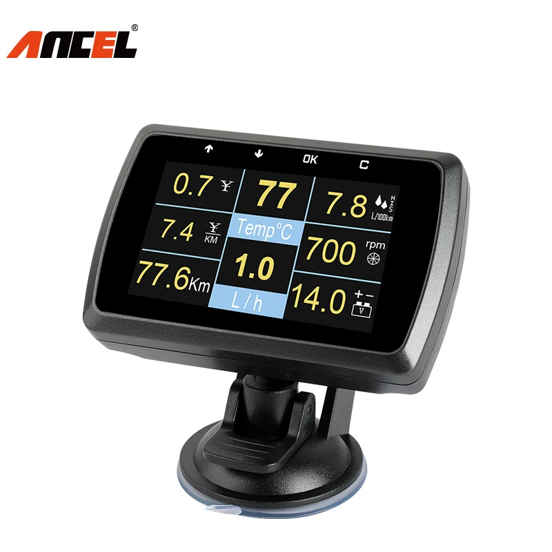Ancel A501 OBD2 цифровой дисплей HUD бортовой компьютер для автомобиля расход топлива