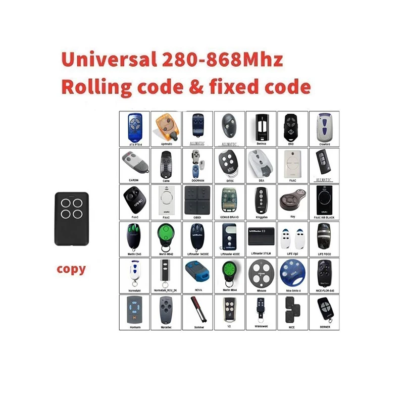 

FOR FAAC DOORHAN CAME BENINCA SOMMER Mhouse Garage door gate replacement Remote Control Clone FREE SHIPPING