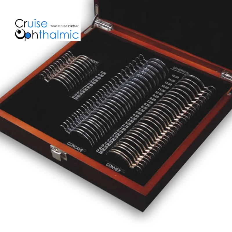 Optometric Trial Lens Set 68 pcs Rim Full Aperture 36mm Shiny Metal Rim