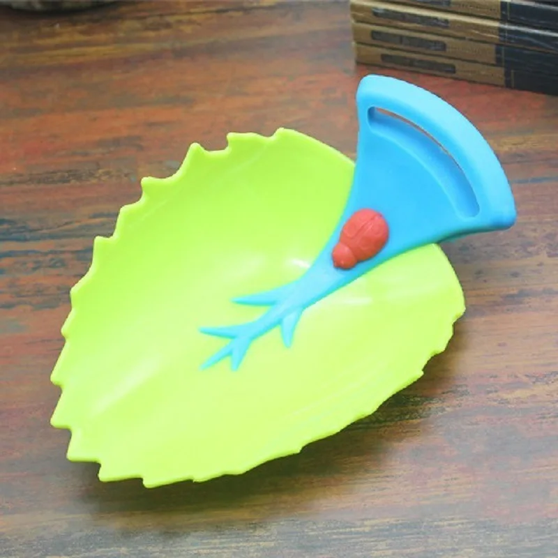 Мультяшная насадка на кран удлинитель крана детская игрушка для душа утка Дельфин слон Малыш Дети Ручная стирка кран ванной кран с загнутым носиком для раковины кран - Цвет: Blue Leaf