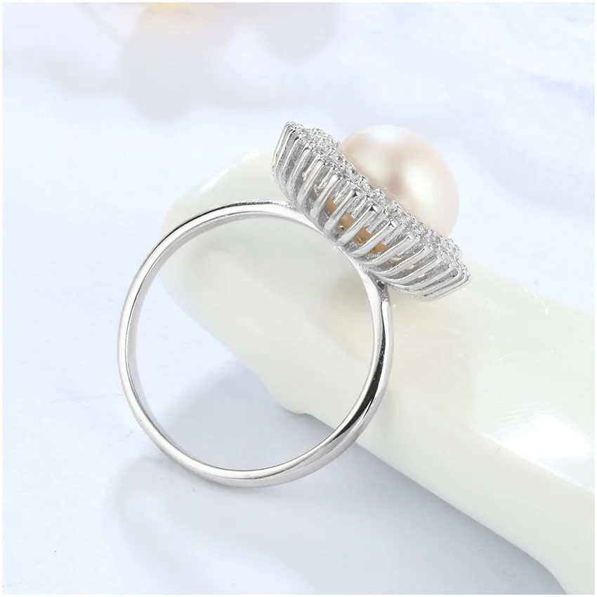 Женское кольцо из серебра 925 пробы с натуральным жемчугом|jewelry rings|jewelry women ringsjewelry