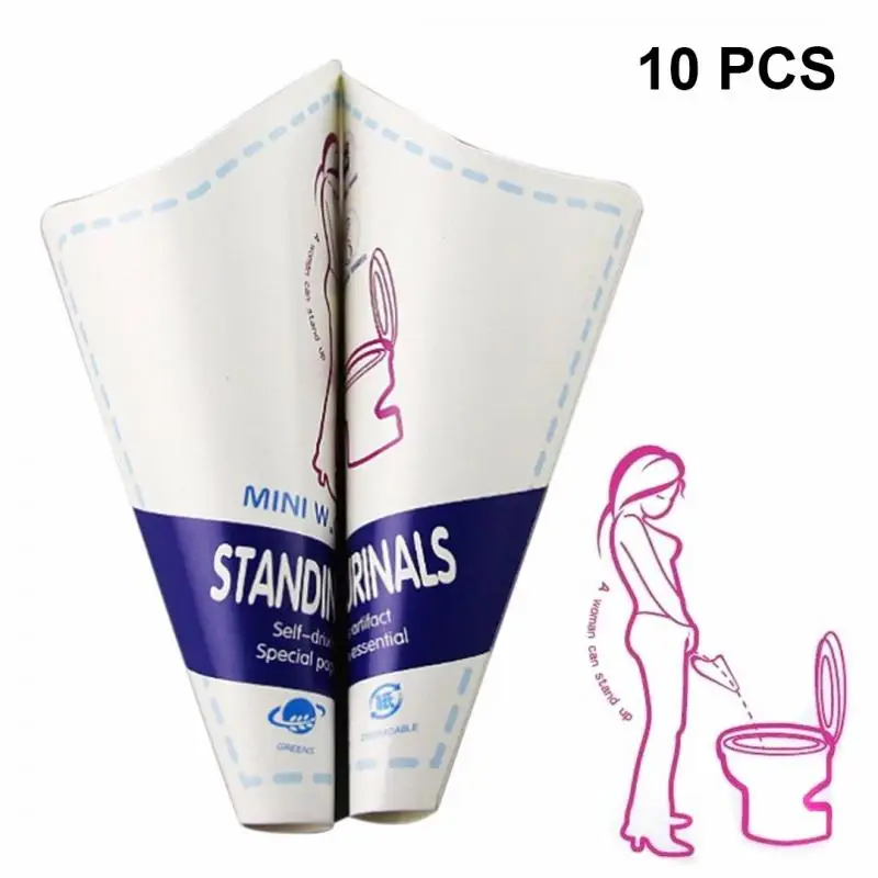 

10pcs Outdoor Lady Urinal Funnel Urination Female Urine Device Outdoor Travel Camping Paper Poratble Women Standing Urinal #920