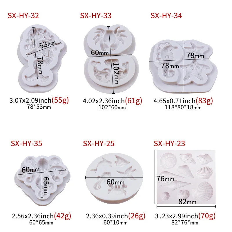 SHENHONG 3D хвост русалки силиконовые помадные формы оболочки морская звезда Мыло Плесень Торт украшения инструменты Сахар ремесло свечи формы DIY