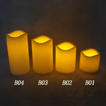 

15/13/10/7.5cm Cylindrical Flickering LED Candle Light Flameless Christmas Lamp Kids Room Nightlight DIY Holiday Candle Lamp