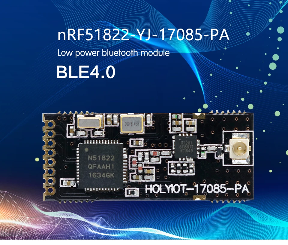 Long distance Nordic nRF51822 BLE модуль ibeacon мощность усиления PCB и антенна IPX