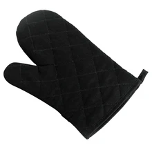 Хлопковые защитные перчатки кухонные термостойкие кухонные перчатки для микроволновой печи черные