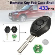 3 Buttons Car Remote Control Key 315MHZ /433mHZ ID44 Chip HU58 For BMW 325i E38 E39 E46 M5 X3 X5 1995-2006 3/5/6/7 Series