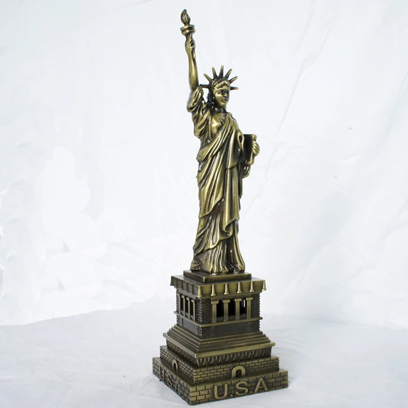 Souvenirs USA Statue of Liberty Metal Decoration Ornaments Model Home Office Decor Decorative Crafts Figurines Miniatures Gift (3)
