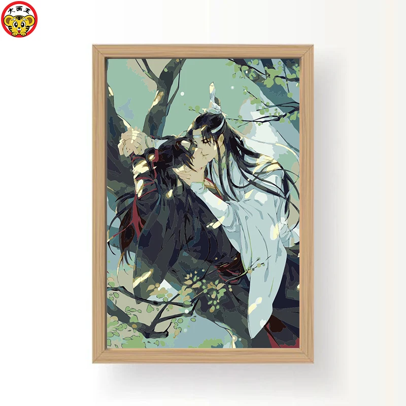 Günstig Malerei durch zahlen kunst farbe durch zahl der zauberer der teufel, anime hause dekoration malerei könig DIY digitale malerei hand pa