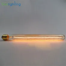 L30cm длинная 40 Вт трубка Эдисона лампа ретро лампа-бомбилья винтажная лампада T300 лампа накаливания со стеклянным колпаком светильник ампулы декоративные E27