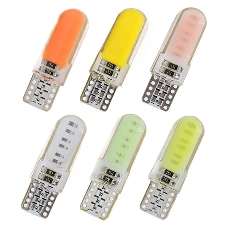 

Car T10 LED W5W LED Bulbs 194 168 12V Silicone Shell Car LED Lights Super Bright Turn Side Lamp