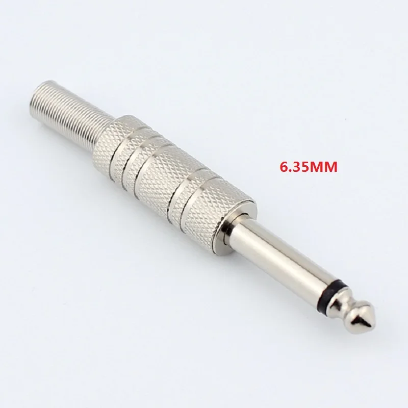 

Nickel plated 6.35mm microphone plug terminal of an audio line Suitable for microphone connection and mixer terminal