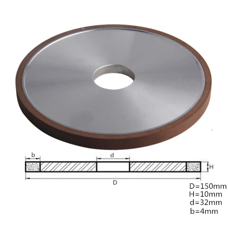 150*10*32*4 мм Алмазный шлифовальный круг для карбида 150/180/240/320 круп плоских шлифовальных дисков аксессуары для электроинструмента