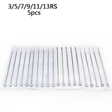 Biomaser 5 шт. сортированные стерилизованные иглы татуировки 3/5/7/9/11/13RS иглы мануального татуажа бровей, naalden Перманентный макияж