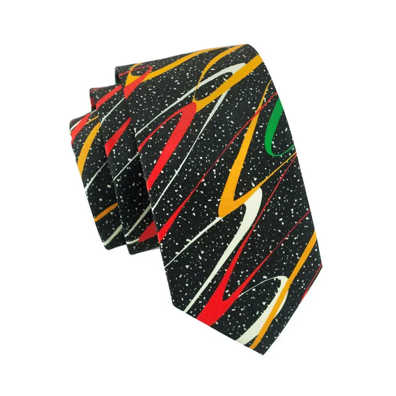 LS-1297, Новое поступление, мужской шелковый галстук с принтом, высокое качество, фирменный дизайн, черный галстук, носовой платок, запонки, вечерние, свадебные