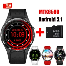 Bluetooth tragbare gerät kw88 smart watch android 5.1 mtk6580 quad Core Unterstützung Sim-karte Smartwatch Für iOS Android PK Finow X5
