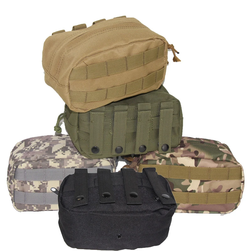 Outdoor Molle Pouch Tactical Horizontal Pouch Military Waist Pack Magazine Airsoft Dump Pouch