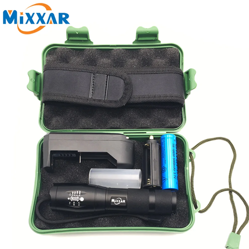 CREE XML T6 4000LM LED Flashlight 5 Mode Zoomable LED Torch Waterproof Torch Lights Bike Light