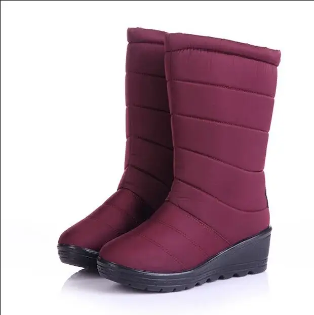 

Winter elderly woman shoes windproof waterproof slope with thick boots female in the tube snow boots mom shoes 36-40