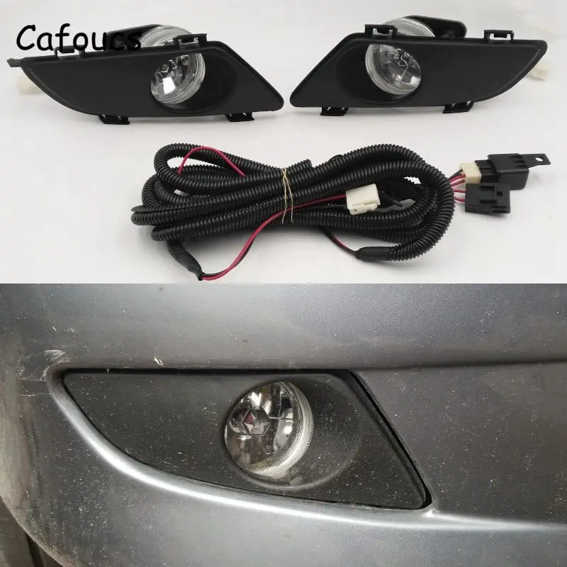 Cafoucs для Mazda 6 2003 2004 2005 передние противотуманные фары галогенная лампа с монтажным кабелем комплект