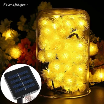 

4/6M Outdoor Solar Light String Garden Dandelion Lawn Fairy Lights Wedding Christmas Garden Decoration Lights