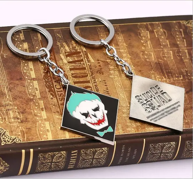 ZIDOM Suicide Squad Keychain Joker Key Rings Holder For Gift Chaveiro
