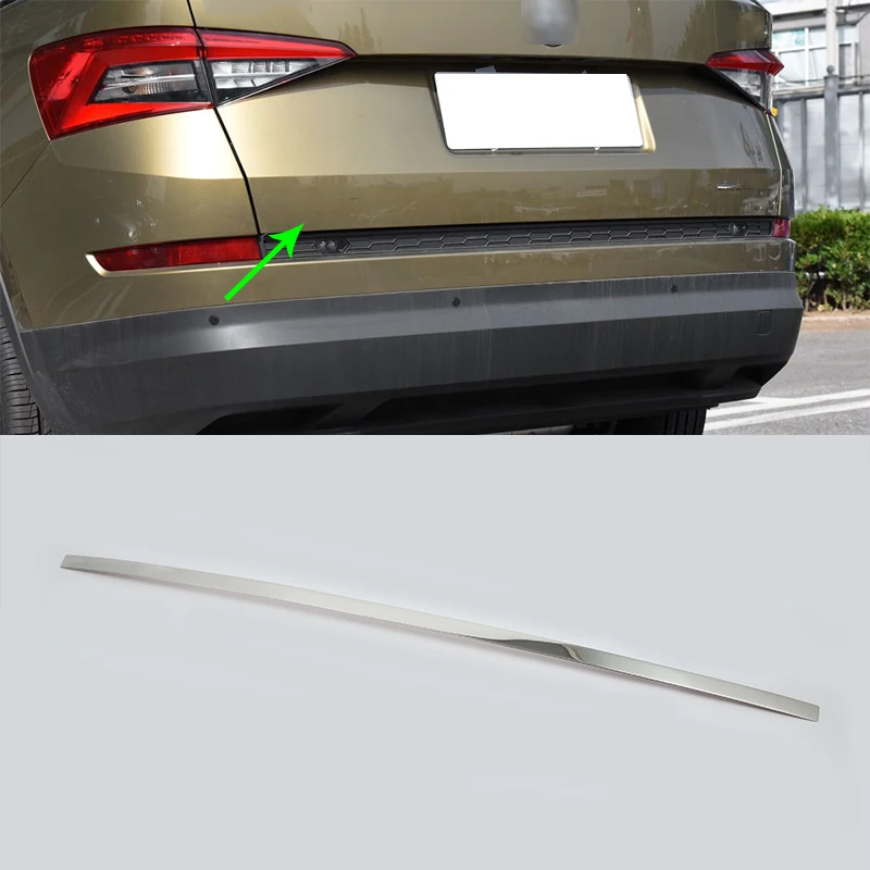 

OUBOLUN stainless steel exterior car accessories rear door bumper foot plate high quality For 2017 SKODA KODIAQ