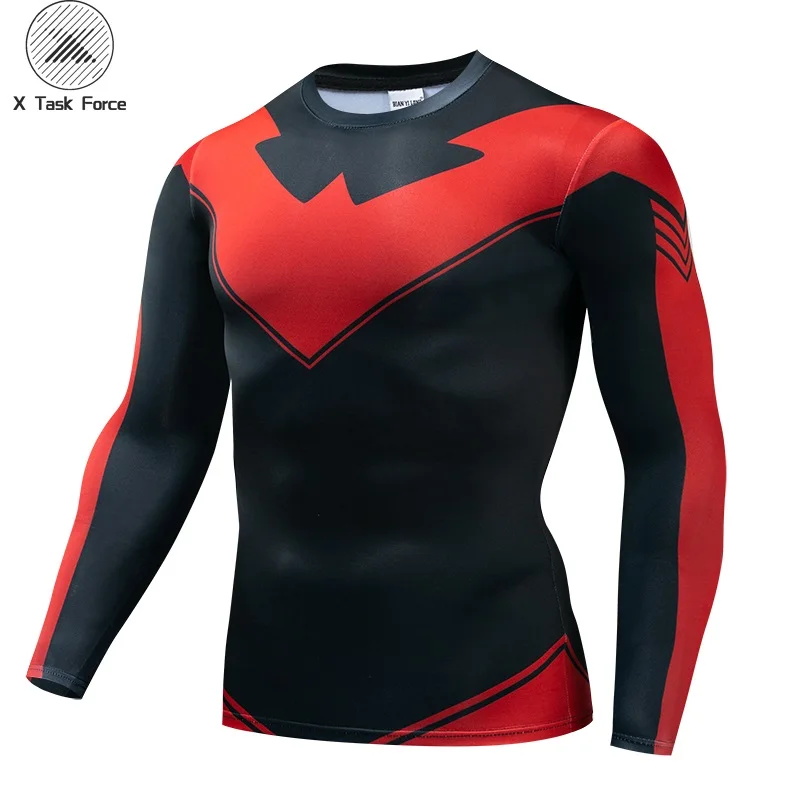 Nightwing 2019 новейший Comics cosplay Costume Cloth Tops мужские футболки с длинным рукавом 3D принтом
