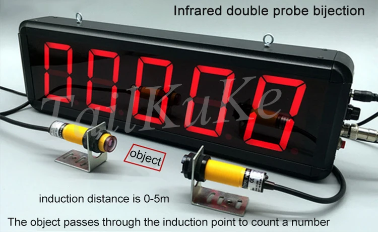 Светодиодный автоматический индукционный счетчик с большим экраном/Инфракрасный Конвейерный ленточный конвейер/Промышленный цифровой дисплей
