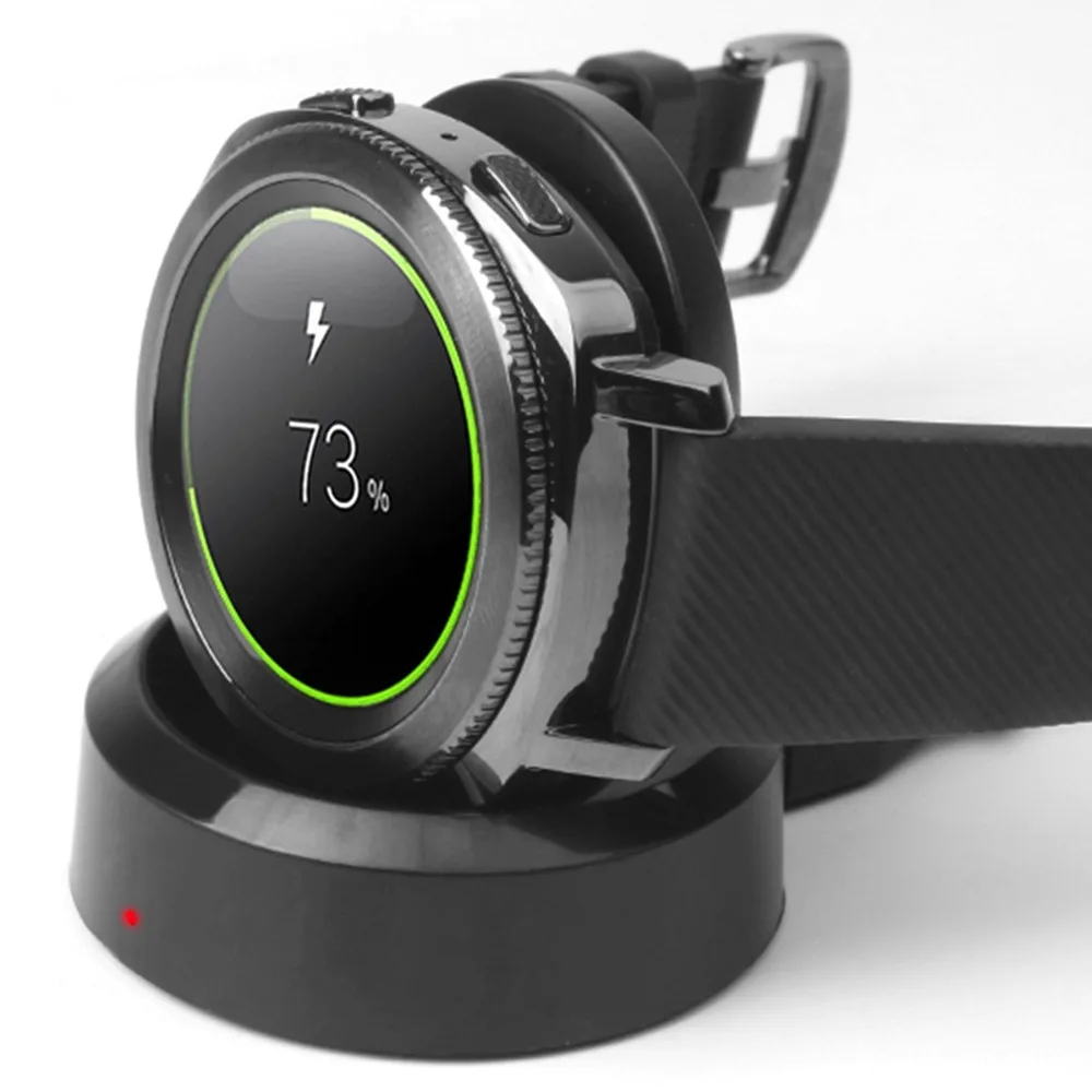 SOONHUA Ultra Slim ABS PC Wireless Tranqui Quick Charging LED Indicators Adapter With Convenient Magnetic Base For Samsung Gear SOONHUA Ultra Slim ABS PC Wireless Tranqui Quick Charging LED Indicators Adapter With Convenient Magnetic Base For Samsung Gear