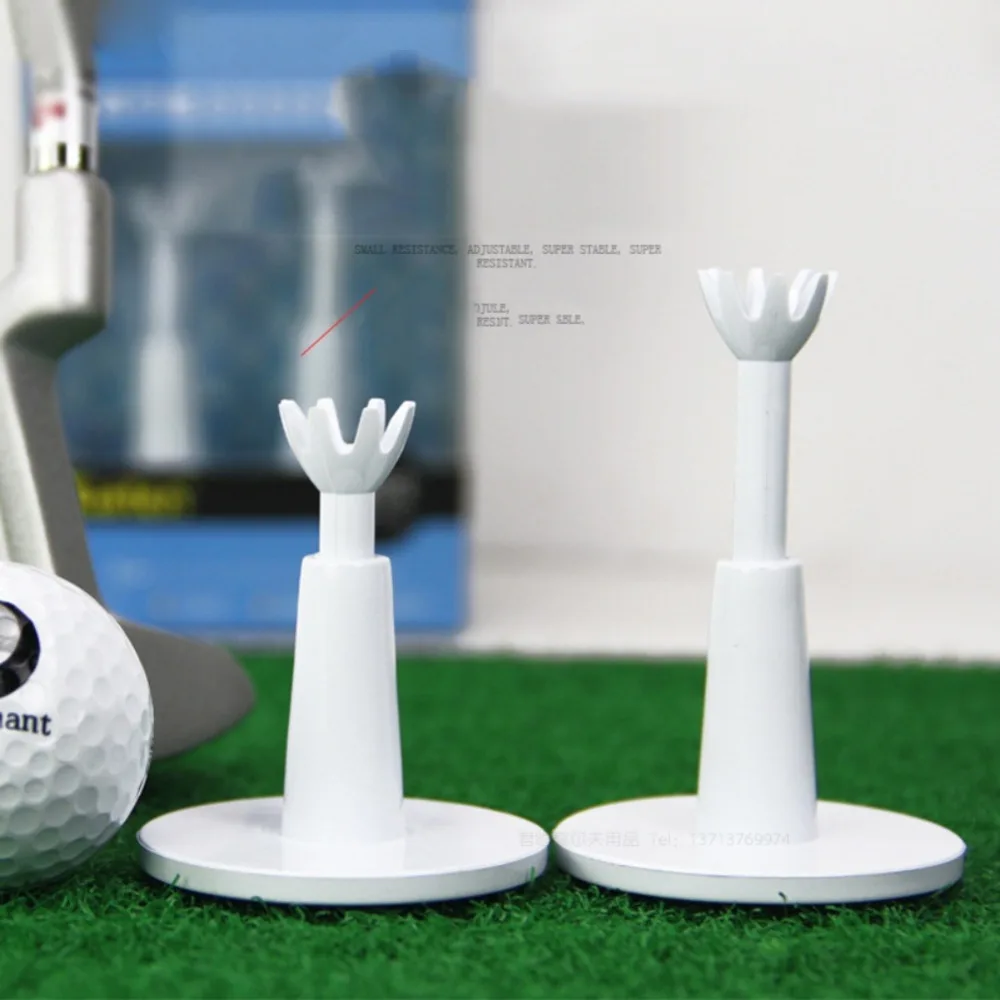 2pcs/pack Adjustable Range Tees Portable White Rubber Golf Tees Golf Practice Tees Golf Training Accessories 2pcs/pack Adjustable Range Tees Portable White Rubber Golf Tees Golf Practice Tees Golf Training Accessories