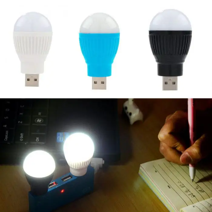 Newest Mini USB LED Light Portable 5V 5W Energy Saving Ball Lamp Bulb For Laptop USB Socket HVR88