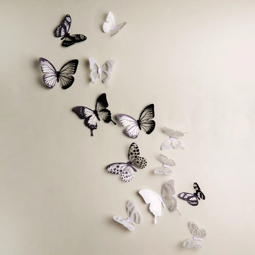 18 шт. светящиеся 3D бабочки стикеры ПВХ художественная Наклейка на стену настенные украшения в домашних условиях papillon Pegatinas де Pared Wandaufkleber