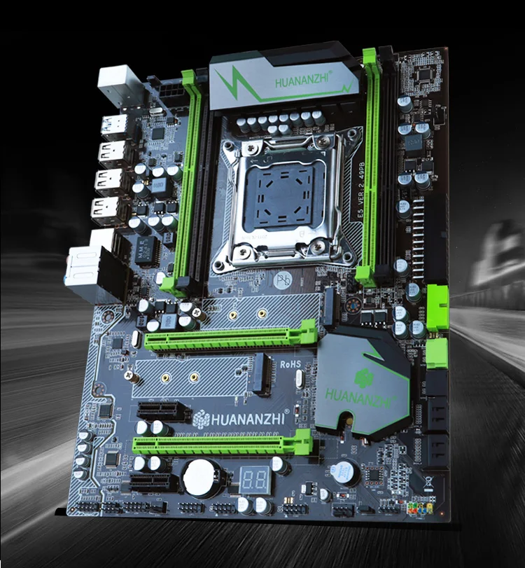 Комплект материнской платы huananzhi X79 с Xeon E5 2689 4x8 ГБ = 32 Гб 1600 МГц DDR3 память ECC Reg USB3.0 SATA3 PCI-E NVME M.2 SSD