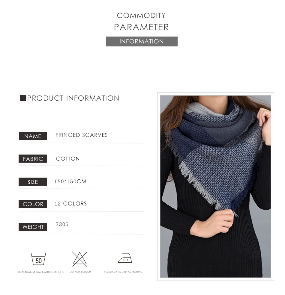 Evrfelan Модный зимний шарф для женщин шарф роскошный бренд треугольный плед Теплые шарфы одеяло шали