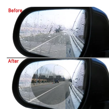 

1Pair Car Rearview Mirror Waterproof Membrane Anti-fog Film Sticker Rain Shield Rainproof Car Mirror Window Clear Film