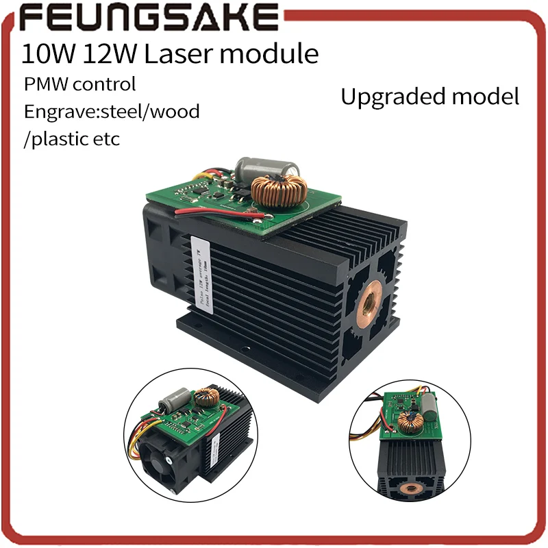 

10w laser module DIY 445nm 12W Laser Module,High-power For CNC Cutter metal steel Engraver Engraving Machine DHL shipping