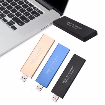 

1 Pc USB 3.0 to M.2 For NGFF SSD Mobile Bard Disk Box External Enclosure Storage Case New Black