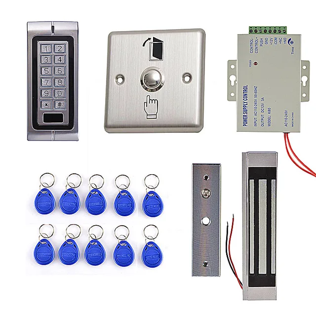 Secure Door Locks RFID Reader Metal Keypad Door Access Control Kit+
