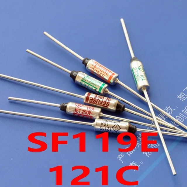 ( 5 pcs/lot) Thermal Fuse Microtemp Cutoff SF119E 121C, SEFUSE, 121