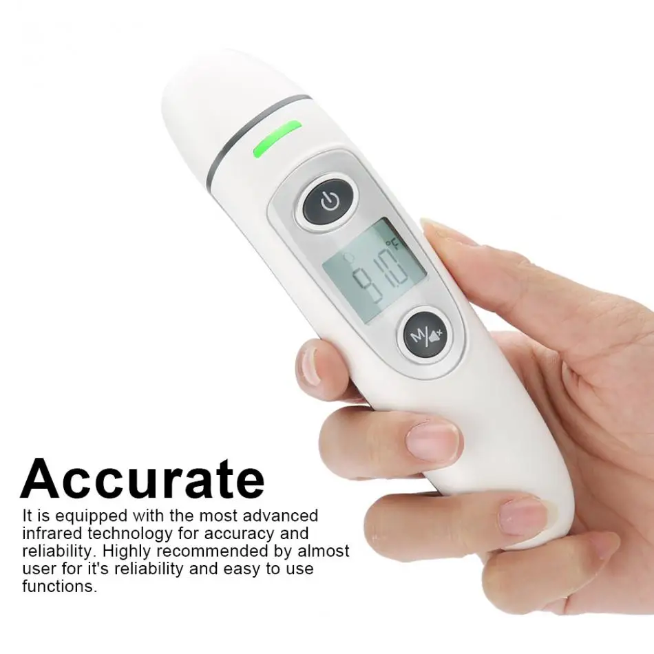 Термометр для лба и ушей цифровой инфракрасный термометр для маленьких детей взрослых измерения высокой степенью точности Семья здравоохранения