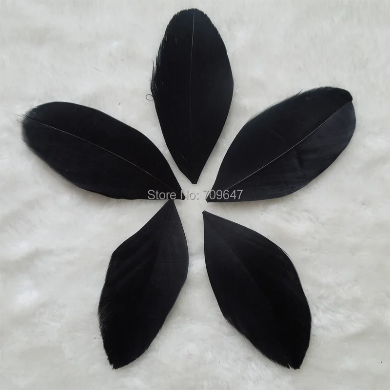 

Plume!200Pcs/lot!Black Trimmed Goose Feathers,Feather Petals,black feathers,Flower Petals,Embllishment,Millinery,Crafts,Jewelry