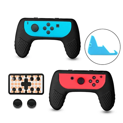 CHINFAI 1 пара силиконовых джойстиков ДЖОЙСТИК Joy-Con чехол для переключателя shand Joy Con ручка NS n-переключатель аксессуары для игровой консоли - Цвет: 5407 with BU Holder