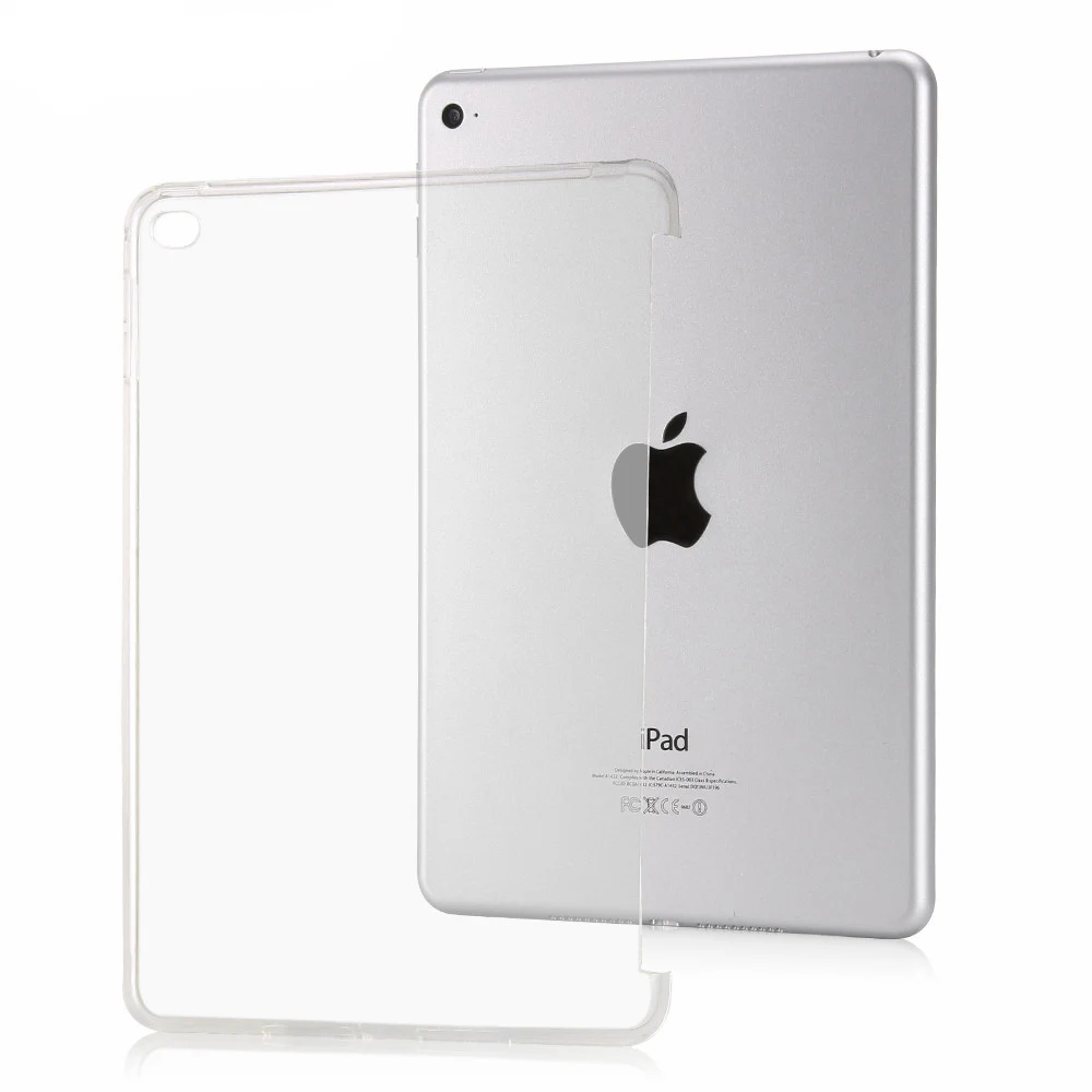 

TPU Crystal Clear Silicone cover skin for Ipad Mini 1 2 3 trimming Desing
