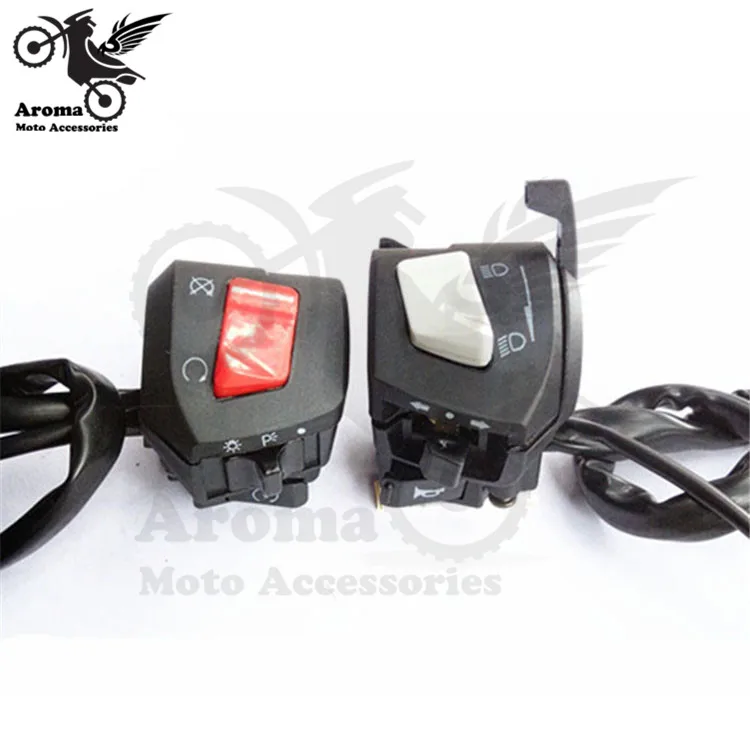 Interruptores de Moto Guidão para Honda e Motocicleta Universais Iluminação Multifuncional 1 Par 7 High Quality Automóveis e motos