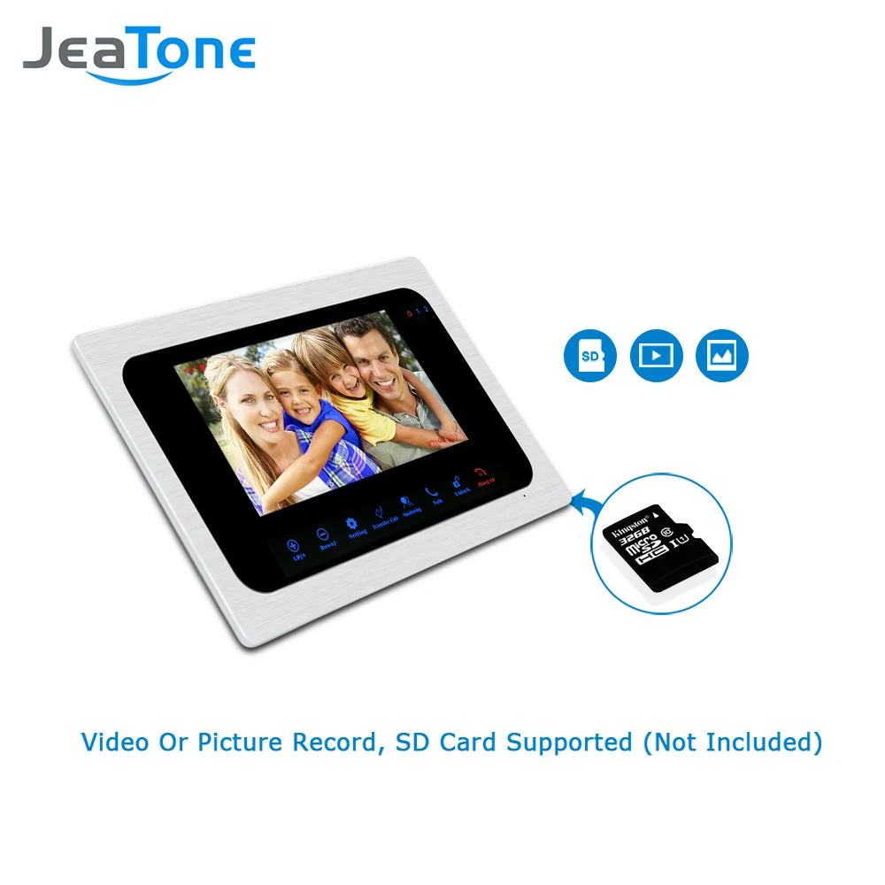 Jeatone 7 &quotHD монитор для квартиры видео телефон двери видеодомофон дверной звонок