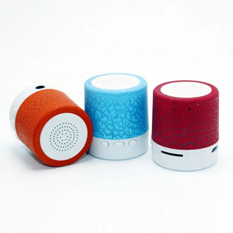 

Mini Portable Crack Pattern Wireless Bluetooth Speaker LED Flashing USB Subwoofer Loudspeaker Stereo Audio MP3 Music Player qyh