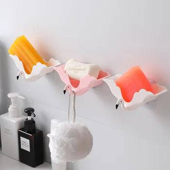 

Soap Box Soap Box Suction Cup Wall-mounted Drain Home Creative Bathroom Free Punch Cartoon Cute Soap Rack Dish Holder