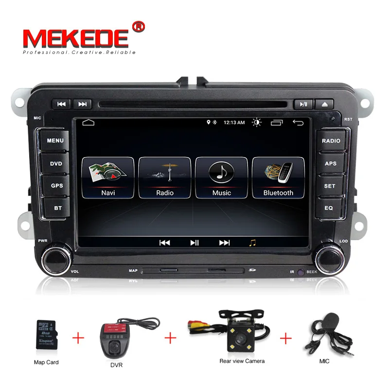 Mekede android 8,1 Автомобильный мультимедийный плеер для VW Skoda Octavia/Fabia/Rapid/Yeti/Superb/Seat Altea/Leon/Alhambra - Цвет: 7inch add camera dvr